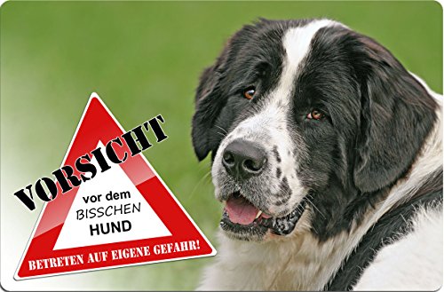 Nanyuk +++ Landseer - Metall Warnschild Schild Hundeschild Sign - LDS 04 T3 von Nanyuk