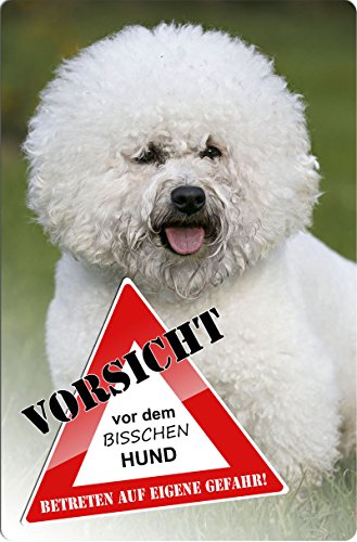 Nanyuk +++ Bichon FRISÉ - Metall Warnschild Schild Hundeschild Sign - BIF 08 T3 von Nanyuk