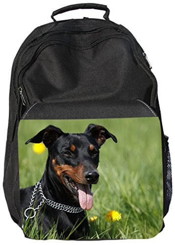 Nanyuk +++ Deutscher Pinscher - Schwarzer Rucksack Rucksäcke Backpack Bag - DPI 02 von Nanyuk