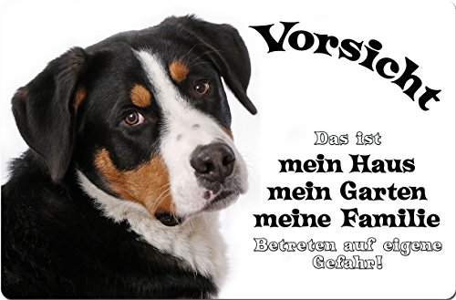Nanyuk +++ Großer Schweizer Sennenhund - Metall Warnschild Schild Hundeschild Sign - GSS 05 T1 von Nanyuk