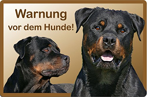 +++ ROTTWEILER - Metall WARNSCHILD Schild Hundeschild Sign - RTW 18 T57D von Nanyuk