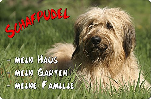 +++ SCHAFPUDEL - Metall WARNSCHILD Schild Hundeschild Sign - SFP 02 T1 von Nanyuk