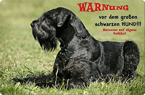 Nanyuk +++ Schnauzer Riesenschnauzer - Metall Warnschild Schild Hundeschild Sign - SNZ 01 T27 von Nanyuk