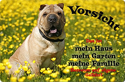 +++ SHAR PEI - Metall WARNSCHILD Schild Hundeschild Sign - PEI 02 T1 +++ SHAR PEI - Metall WARNSCHILD Schild Hundeschild Sign - PEI 02 T1 von Nanyuk