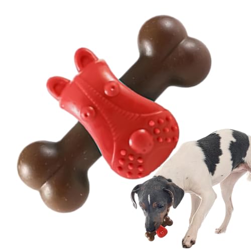 Beißspielzeug für Hunde – Kauspielzeug für Welpen, unzerstörbares Hundekauspielzeug | Langlebiger Rinder-Flavour aus Nylon mit Zahnbürste, unzerstörbar von Naqqios