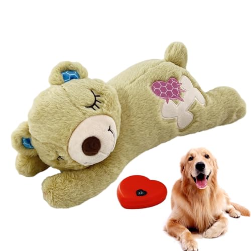 Dog Beat Toy – Beat Spielzeug für Hunde, abnehmbarer Plüschbär für Katzen, bequem, entspannend, batteriebetrieben, bequemes Spielzeug für Haustiere, aus weichem Plüsch zum Entspannen, Spielen und Dog Beat Toy – Beat Spielzeug für Hunde, abnehmbarer Plüschbär für Katzen, bequem, entspannend, batteriebetrieben, bequemes Spielzeug für Haustiere, aus weichem Plüsch zum Entspannen, Spielen und von Naqqios