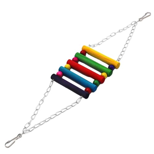 Haustiervogel-Papageienschaukel, Parrot Toys Rainbow Swing Bridge Hängematte mit Metallkette und Verschluss, Nymphensittich-Käfig-Hängematten-Schaukel-Spielzeug zum Aufhängen, Spielzeug für Sittiche, Haustiervogel-Papageienschaukel, Parrot Toys Rainbow Swing Bridge Hängematte mit Metallkette und Verschluss, Nymphensittich-Käfig-Hängematten-Schaukel-Spielzeug zum Aufhängen, Spielzeug für Sittiche, von Naqqios