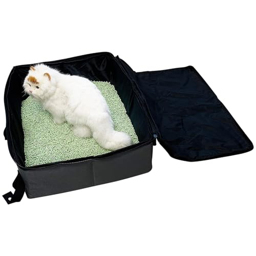 Katzentoilette für Haustiere – tragbare Katzentoilette mit Deckel | Wiederverwendbare und abnehmbare Katzentoilette für Hunde, auslaufsicheres Toilettenzubehör Katzentoilette für Haustiere – tragbare Katzentoilette mit Deckel | Wiederverwendbare und abnehmbare Katzentoilette für Hunde, auslaufsicheres Toilettenzubehör von Naqqios