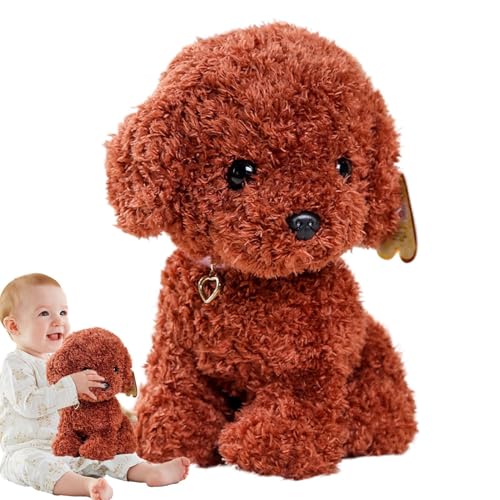 Naqqios Hundespielzeug aus Plüsch – Hundespielzeug mit weichem lockigem Haar | Plüschspielzeug für Hunde, braun, 9,84 Zoll, lustige Heimdekoration für Wohnzimmer, Schlafzimmer Naqqios Hundespielzeug aus Plüsch – Hundespielzeug mit weichem lockigem Haar | Plüschspielzeug für Hunde, braun, 9,84 Zoll, lustige Heimdekoration für Wohnzimmer, Schlafzimmer von Naqqios