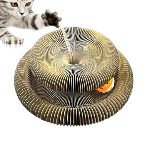 Naqqios Interaktives Katzenspielzeug – Akkordeon-Spielzeug für Katzen, Kauspielzeug für Kätzchen | Kugelrolle für Kätzchen mit Glöckchen, Akkordeon zum Kratzen für Zuhause, Tierzimmer Naqqios Interaktives Katzenspielzeug – Akkordeon-Spielzeug für Katzen, Kauspielzeug für Kätzchen | Kugelrolle für Kätzchen mit Glöckchen, Akkordeon zum Kratzen für Zuhause, Tierzimmer von Naqqios