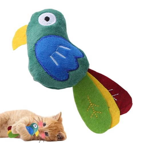 Naqqios Kuh-Katzenspielzeug | Papageienform Katzenminze Plüschspielzeug für Katzen – Papageienform Zähne knirschen Katzenminze Plüsch Kauspielzeug Interaktives Teaser Spielzeug für kleine und Naqqios Kuh-Katzenspielzeug | Papageienform Katzenminze Plüschspielzeug für Katzen – Papageienform Zähne knirschen Katzenminze Plüsch Kauspielzeug Interaktives Teaser Spielzeug für kleine und von Naqqios