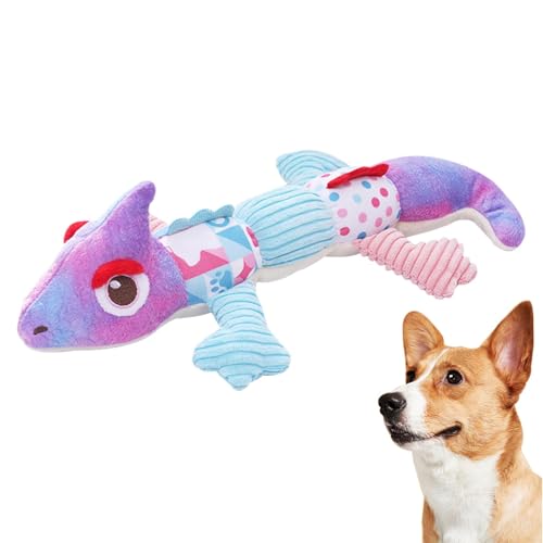 Naqqios Quietschendes Hundespielzeug – Quietschendes Hundespielzeug, Chamäleon-Hunde-Plüschspielzeug | Weiche Plüschtiere, kratzfestes Haustierzubehör Naqqios Quietschendes Hundespielzeug – Quietschendes Hundespielzeug, Chamäleon-Hunde-Plüschspielzeug | Weiche Plüschtiere, kratzfestes Haustierzubehör von Naqqios