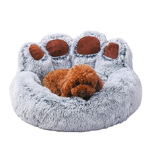 Naqqios Rundes Bett in Form einer Tierpfote, luxuriös, rundes beruhigendes Hundebett für Hunde, rund, flauschig, Verkauf in Körben für Hunde im Innenbereich, Katzen, Haustiere Naqqios Rundes Bett in Form einer Tierpfote, luxuriös, rundes beruhigendes Hundebett für Hunde, rund, flauschig, Verkauf in Körben für Hunde im Innenbereich, Katzen, Haustiere von Naqqios