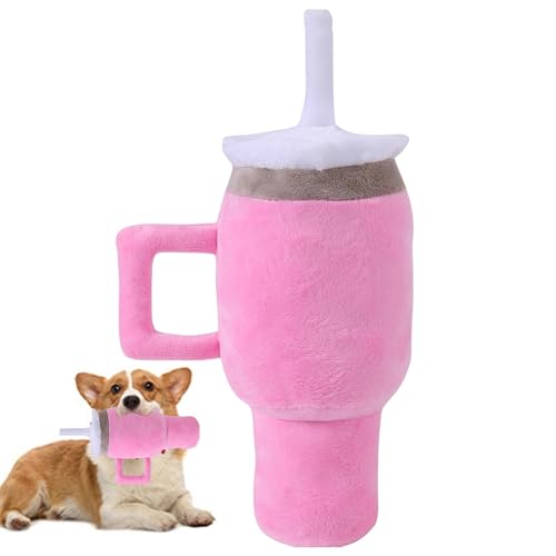 Plüsch-Kaubecher-Spielzeug für Hunde, niedlicher Plüschbecher mit Griff, weiches Plüsch-Quietschspielzeug mit integriertem Quietscher für kleine, mittelgroße und große Hunde Plüsch-Kaubecher-Spielzeug für Hunde, niedlicher Plüschbecher mit Griff, weiches Plüsch-Quietschspielzeug mit integriertem Quietscher für kleine, mittelgroße und große Hunde von Naqqios