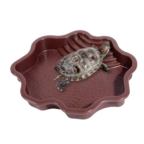 Reptilienbadebecken – Reptilienpflegezubehör, Eidechsen-Spa-Becken | Schildkrötenbadewanne Mit Leiter, Mehrzweck-Futternapf, Robustes Habitat-Zubehör, Kletterbecken Für Bartagamen, Geckos, Schlangen Reptilienbadebecken – Reptilienpflegezubehör, Eidechsen-Spa-Becken | Schildkrötenbadewanne Mit Leiter, Mehrzweck-Futternapf, Robustes Habitat-Zubehör, Kletterbecken Für Bartagamen, Geckos, Schlangen von Naqqios