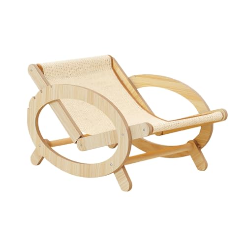 Strandstuhl zum Kratzen für Katzen, erhöhter Bettsitz für Haustiere | Freizeitstuhl für Katzen aus Holz, Kratzsofa für den Innenbereich, verstellbar mit Bezug aus Segeltuch, resistent Strandstuhl zum Kratzen für Katzen, erhöhter Bettsitz für Haustiere | Freizeitstuhl für Katzen aus Holz, Kratzsofa für den Innenbereich, verstellbar mit Bezug aus Segeltuch, resistent von Naqqios