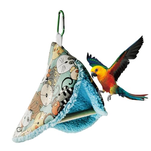 Vogelhaus – warmes Vogelnest | atmungsaktives Papageienbett, Hängehöhle aus Plüsch, Hängezelt für Papageien, mit Sitzstange, Vogelnest Vogelhaus – warmes Vogelnest | atmungsaktives Papageienbett, Hängehöhle aus Plüsch, Hängezelt für Papageien, mit Sitzstange, Vogelnest von Naqqios