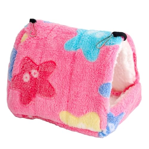 Vogelnest Haus Winter, Samt Baumwolle Hamcock Plüsch Hamster, Bequemes Fleece Hamster Haus, Warmer Zwerghamster Käfig mit weicher Matte, Kleintierhöhle Bett für Chinchilla Hamster Glider Kätzchen Vogelnest Haus Winter, Samt Baumwolle Hamcock Plüsch Hamster, Bequemes Fleece Hamster Haus, Warmer Zwerghamster Käfig mit weicher Matte, Kleintierhöhle Bett für Chinchilla Hamster Glider Kätzchen von Naqqios