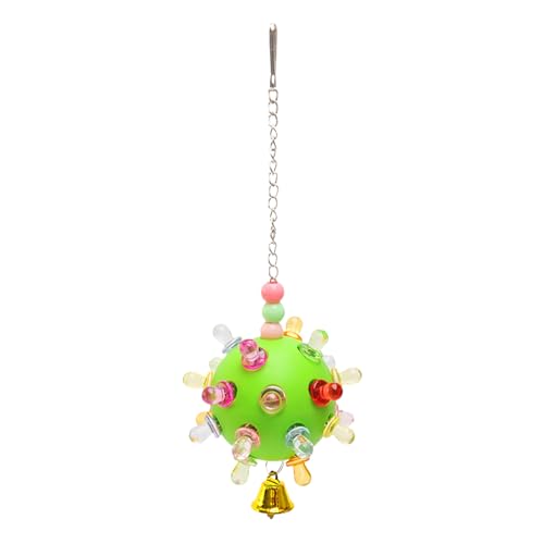 Vogelspielzeug für Papageien, Papageienspielzeug für mittlere Vögel - Buntes Planet Design Kauspielzeug - Training Forager Ball Relief Langeweile Käfigzubehör mit Bell für Cockatiels & Wellensittiche von Naqqios