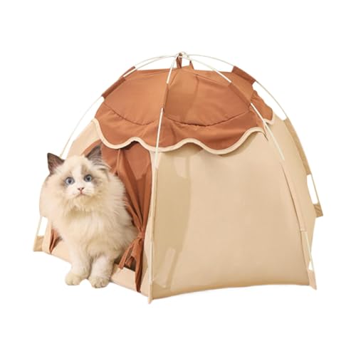 Zeltbett für Haustiere – Zelthaus für Katzen, Zelt für Welpen mit Bärenkissen | Spielzelt für Katzen 63,4 x 5 3 cm/24,96 x 20,87 Zoll, niedliches Katzennest Zeltbett für Haustiere – Zelthaus für Katzen, Zelt für Welpen mit Bärenkissen | Spielzelt für Katzen 63,4 x 5 3 cm/24,96 x 20,87 Zoll, niedliches Katzennest von Naqqios