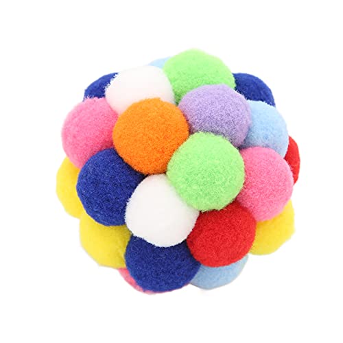 Cat Pom Pom Bälle, Katzenspielzeugkatze Cat Toys Weiche Katzen Interaktive Bunte Katzen mit Glocken, die Kauspielzeug für Innenkatzen und Kätzchen Spielen Cat Pom Pom Bälle, Katzenspielzeugkatze Cat Toys Weiche Katzen Interaktive Bunte Katzen mit Glocken, die Kauspielzeug für Innenkatzen und Kätzchen Spielen von Naroote