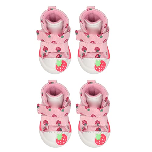 Cuque Hundeschuhe, Robuste rutschfeste Hundeschuhe aus Segeltuch für Kleine Hunde für Heimtierbedarf (5#) von Naroote