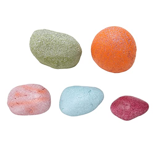 Farbige Flusssteine ​​für Aquarien, Dekorative Farbige Steine ​​für Aquarien, Vielseitig Einsetzbar, 5 Stück, Umweltfreundlich für Aquarien von Naroote