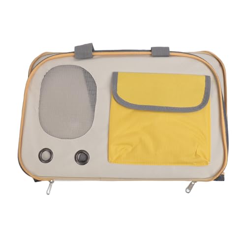 Haustiertragetasche, Stahldrahtrahmen, Stilvolles Aussehen, Hundetragetasche für Reisen (Yellow) von Naroote