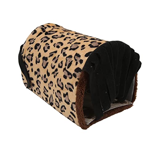 Naroote Animal Tunnel House, Leuchtend Bequeme Kleine Tiere Kryjówka mit Einem Vorhang von Fransen für EIN Meerschweinchen für Einen Hamster (Beige) von Naroote