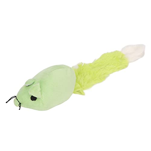 Naroote Cat Plüschspielzeug, Weiche Langschwanzmausform Stimuliert Jagdinstinkte Zähne Reinigung Katzenspielzeug Interaktiver Stressabbau für Katze für Outdoor (Green) von Naroote