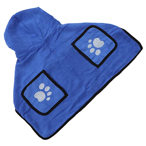 Naroote Großes Hundehandtuch, Blauer, Schnell Trocknender Krawattenbund, Maschinenwaschbarer Haustierhandtuch-Bademantel für Katzen Zum Baden (XS) von Naroote