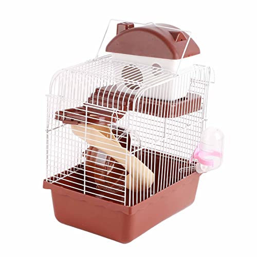 Naroote Hamsterkäfig, , 2 Etagen, tragbar für kleine Tiere (Kaffee) von Naroote