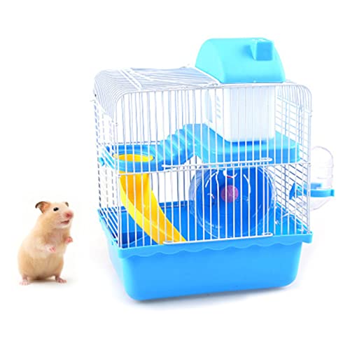 Naroote Hamsterkäfig, , 2 Etagen, tragbar für kleine Tiere (blau) von Naroote