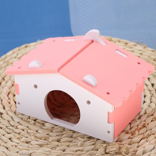 Naroote Haus Schlafender Hamster, Modisches Schlafhaus Glatter Hamster für Tiere von Hamstertieren (PINK) von Naroote