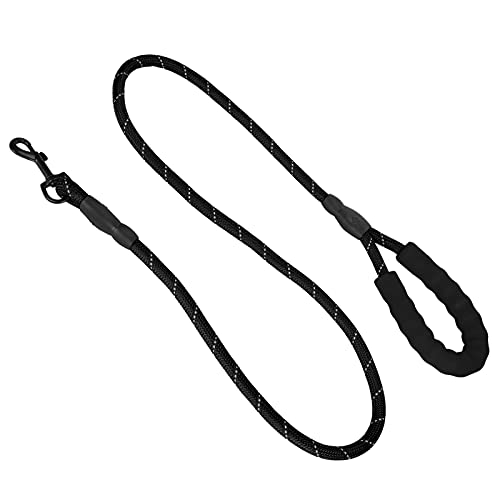 Naroote Hundeleine, Langlebige Leine für Nylontiere. 1,5 Meter Zum Gehen für Mittelgroße und Große Hunde (Black) von Naroote