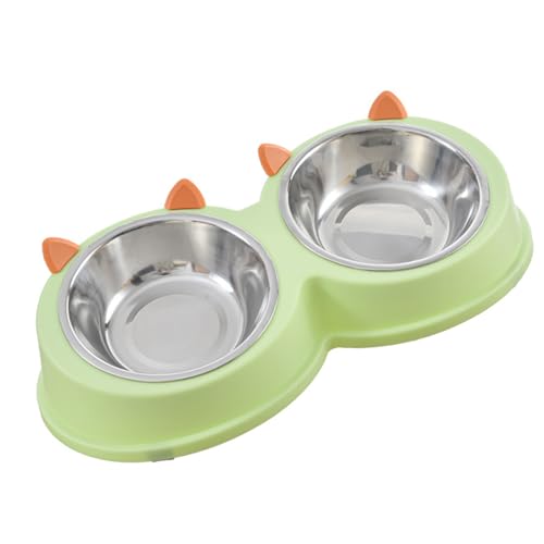 Naroote Hundeschale für Haustiere, Schalen mit Tierfutter ohne Leck von Edelstahl, Funktionaler Multi für eine Katze von Naroote