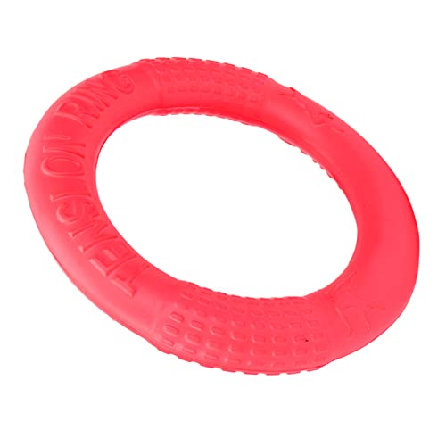 Naroote Hundespielzeug, fliegender Ring, Zugring für Haustiere, EVA, klein, tragbar, für Welpen, für den Außenbereich (rot) von Naroote