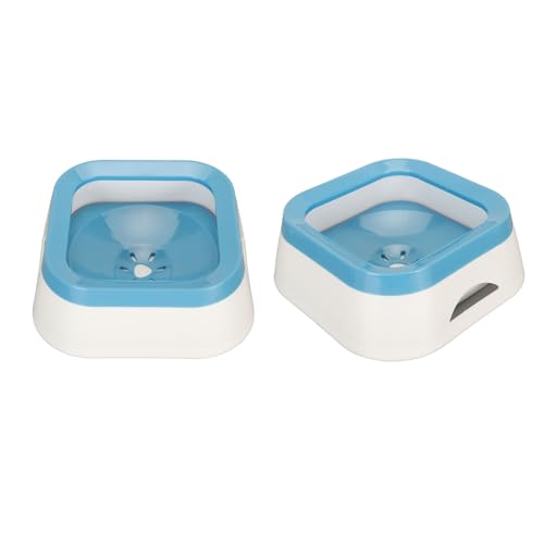 Naroote Hundwasserschale, Flaschenwasserschale für Einfache Reinigung Haustiere Einfaches Reinigen mit Schwimmender Disco für Haustierkatzen (Blue) von Naroote