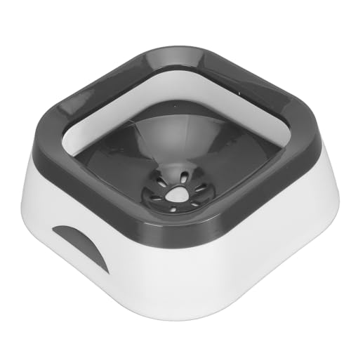 Naroote Hundwasserschale, Flaschenwasserschale für Einfache Reinigung Haustiere Einfaches Reinigen mit Schwimmender Disco für Haustierkatzen (Grey) von Naroote