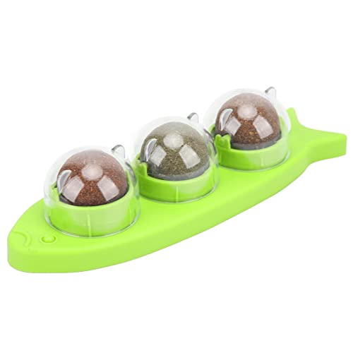 Naroote Katzenfisch -Wandkugeln, Katzenfisch -Wandkugelspielzeug Gesunde Kauen Mehrzweck Kunststoff für Katzen (Green) von Naroote