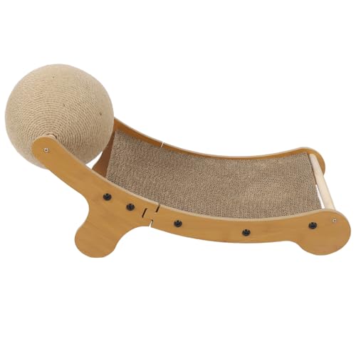 Naroote Katzenkratzerbett, Schützen Möbel Lindern Spannung Langlebiger Großer Gekrümmter Katzenkratzer -Lounge -Mehrzweck für Alle Jahreszeiten (Sisal -Hanfkugel) von Naroote