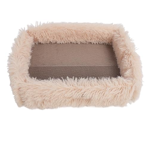Naroote Katzenkratzkastenbett, Konsequente Interaktive Katzenkratzkastenbrett, Stilvoller Look für Zuhause und Innenräume (Katzenhaus (Champagner)) von Naroote