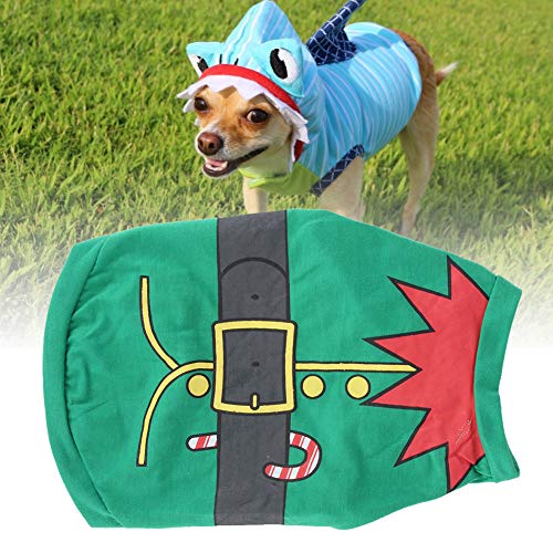 Naroote Kinderkleidung, Weihnachtshundgeschenk, Grüner Hund für eine Katze Einfach EIN Weihnachts -Outfit zu Tragen (M) von Naroote