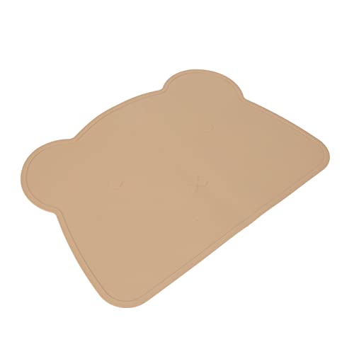 Naroote Kleinkind -Taschen für Esstisch, Tischematen Tragen Form Anti Slip Weiches Elastisches Silikon 14.4x10.4 Zoll (Brown) von Naroote