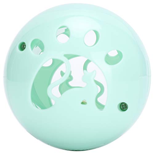 Naroote Kugel mit Spielzeug Ziehen, Interaktive mit Ballkugel mit Schallköder mit Glocken für Katzen (Blue) von Naroote