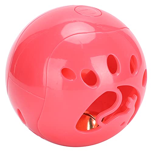 Naroote Kugel mit Spielzeug Ziehen, Interaktive mit Ballkugel mit Schallköder mit Glocken für Katzen (Rot) von Naroote