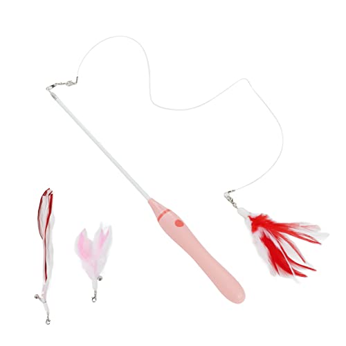 Naroote LED Rotes Licht Lustiger Katzenstick, Lustiger Katzenstick Interaktiv für Haustierkatzen (PINK) von Naroote