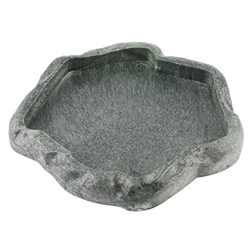 Naroote Lizard Bowl, Reptilien-Eck-Wassernapf Wassernapf Reptilien-Futterstation, Reptilien-Feuchtversteck für Eidechsen (38 x 15 x 21 cm) von Naroote