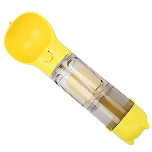 Naroote Munch für Trinken von Haustieren, Wasserbecher für Haustiere 300 Ml für Spaziergänge nach Draußen für Touristenreisen (Yellow) von Naroote