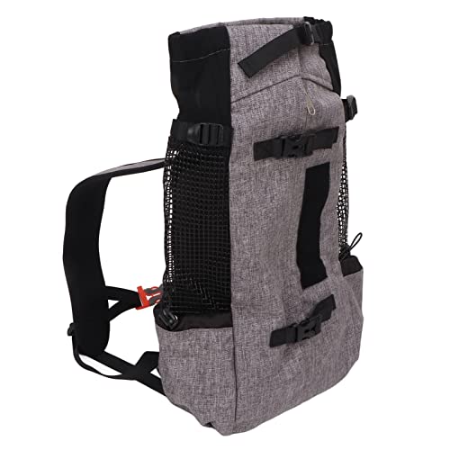 Naroote Pet Backpack Leichter Hundetragerucksack mit Reflexstreifen für das Radfahren Im Freien (Grau) von Naroote